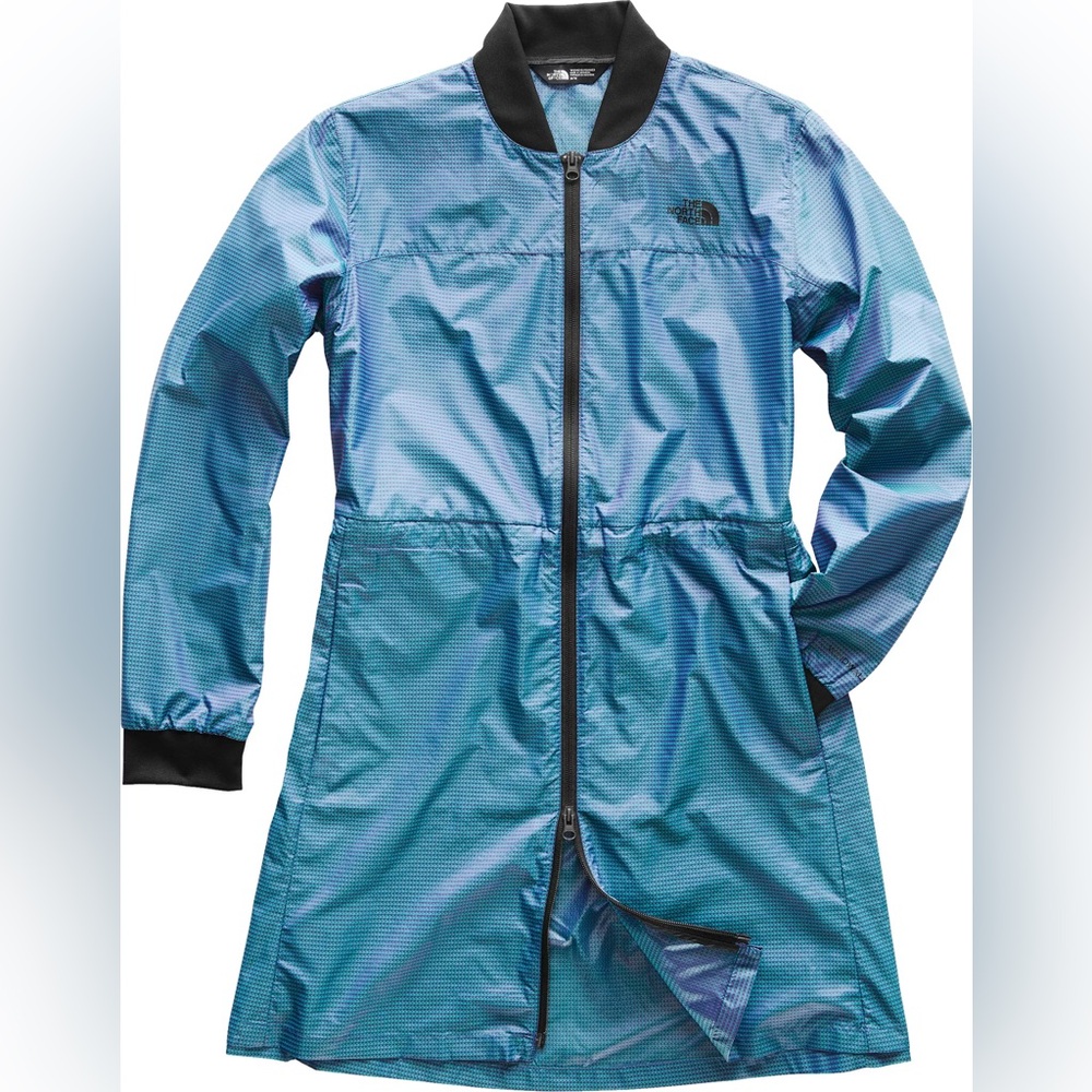 The North Face Blue/Purple Iridescent Windbreaker Long Jacket